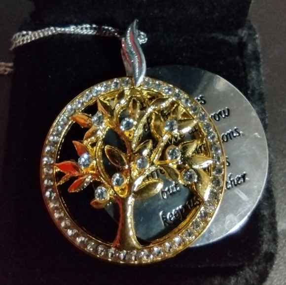 unknown Jewelry - SILVER & GOLD GEM FAMILY TREE NECKLACE